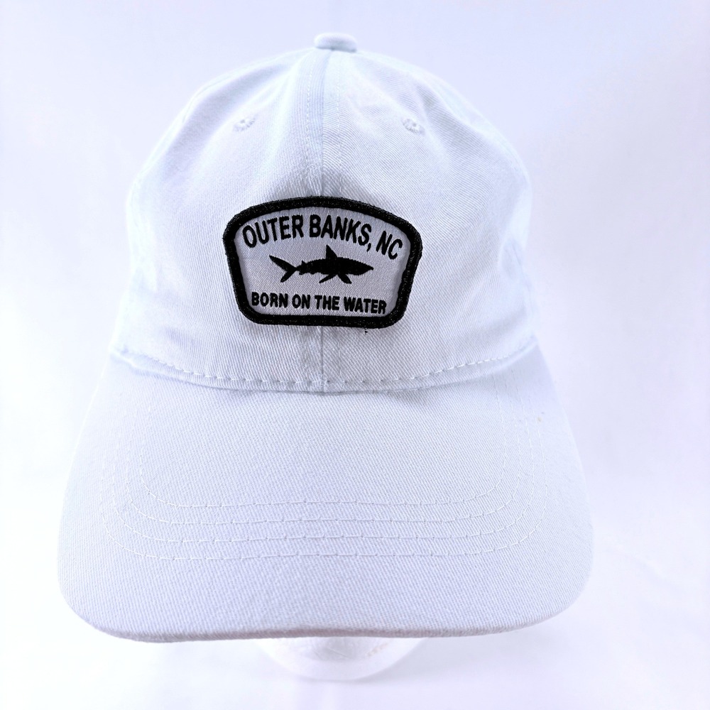 North Carolina Outer Banks Shark Patch Sunsations White Baseball Dad Hat Cap